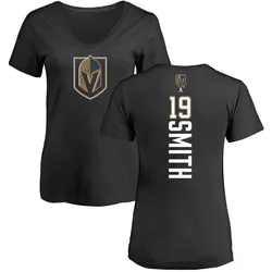 Reilly Smith Vegas Golden Knights Women's Gold Backer Slim Fit V-Neck T-Shirt - Black
